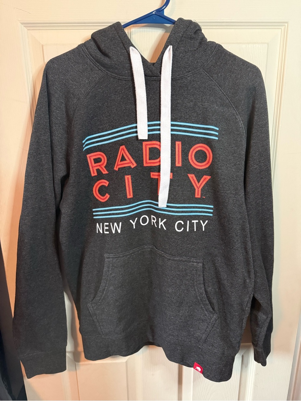 Radio City New York Charcoal Gray Pullover Hoodie Sportiqe Unisex Medium